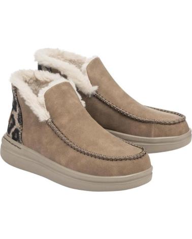 Botines HEY DUDE  de Mujer BOTIN BEIGE PLANO DUDE  NUT