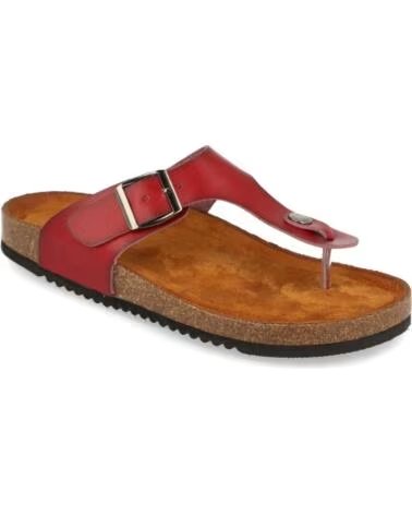 SPORT3PUNTO0 VR1-267 RED LEATHER THONG SANDALS VARIOS COLORES