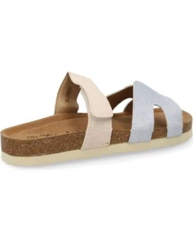 SPORT3PUNTO0 M296 SANDALIAS PLANAS DE PIEL PARA MUJER MULTICOLOR VARIOS COLORES