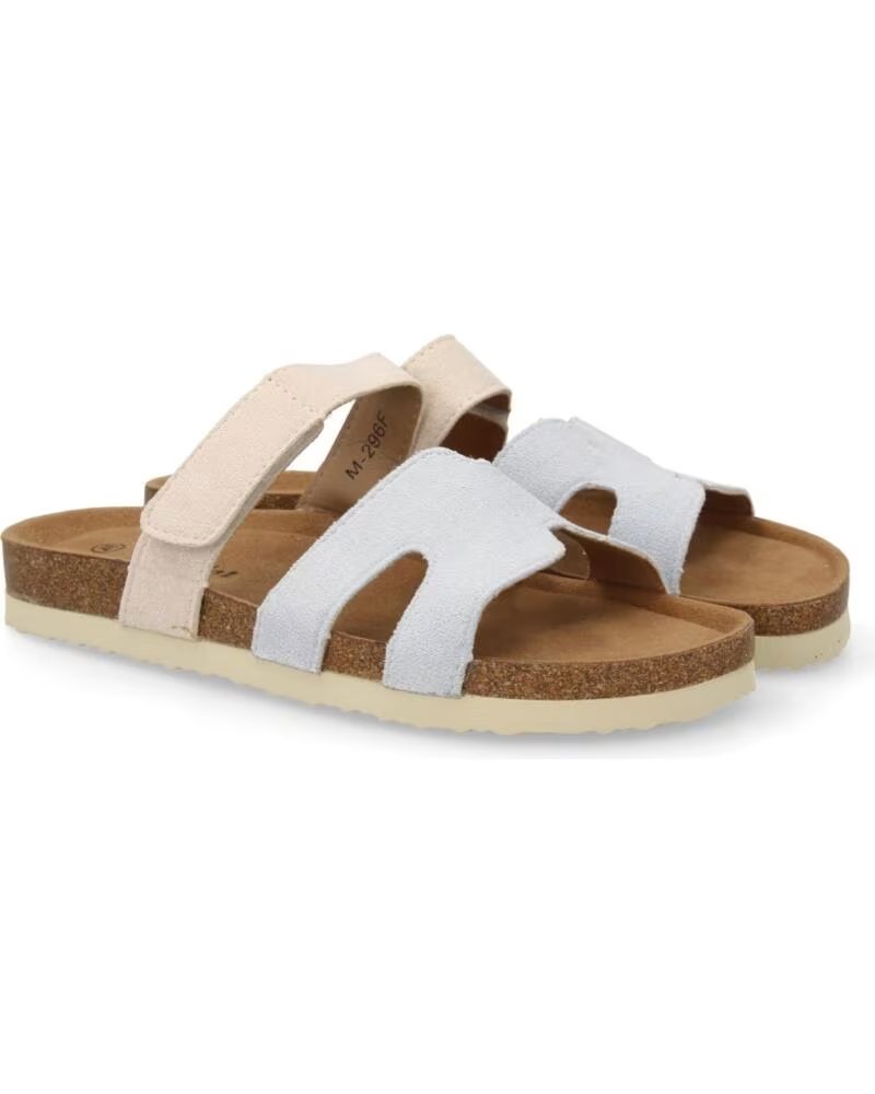 SPORT3PUNTO0 M296 SANDALIAS PLANAS DE PIEL PARA MUJER MULTICOLOR VARIOS COLORES