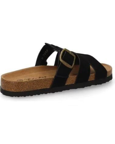 SPORT3PUNTO0 M295 SANDALIAS PLANAS NEGRAS CON HEBILLA VARIOS COLORES