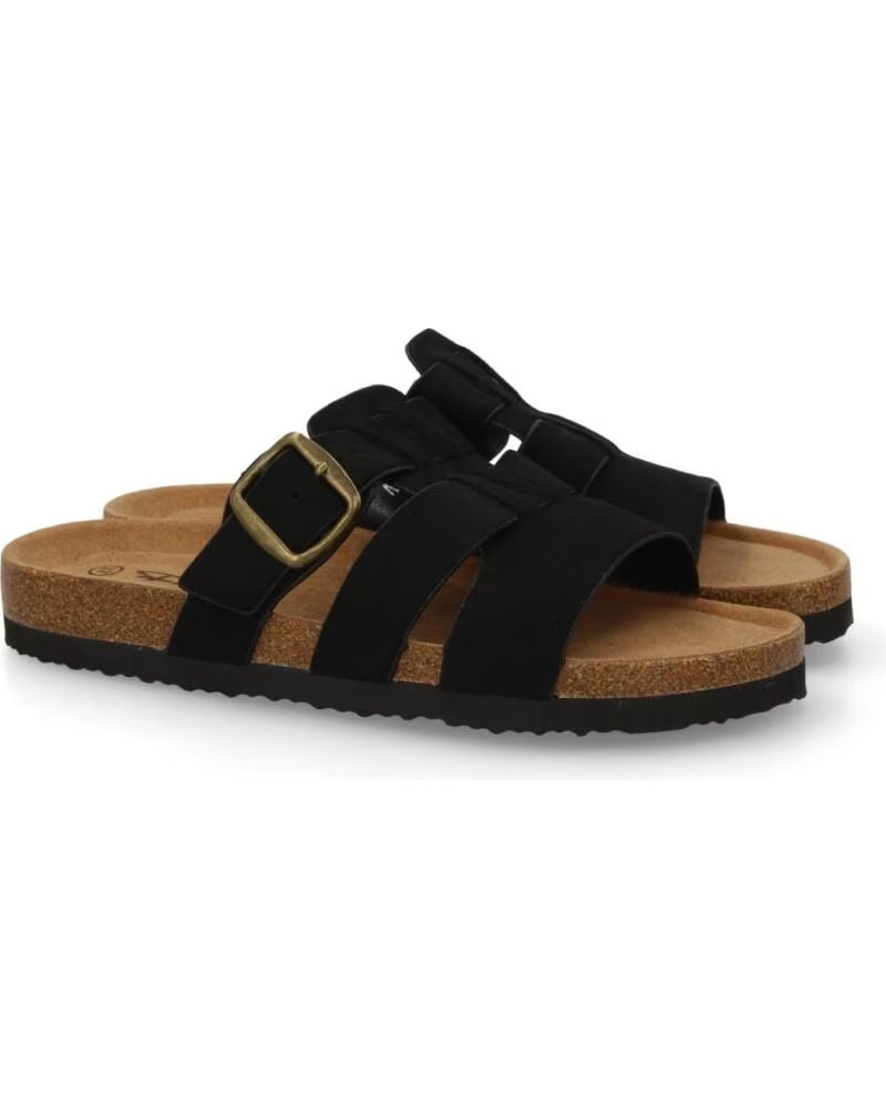 SPORT3PUNTO0 M295 SANDALIAS PLANAS NEGRAS CON HEBILLA VARIOS COLORES