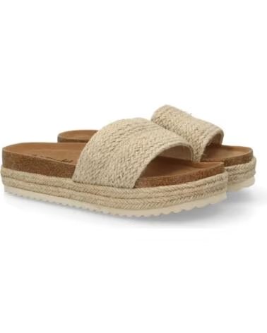 SPORT3PUNTO0 M203 BEIGE SANDALIAS PLANAS CON PLATAFORMA Y YUTE VARIOS COLORES