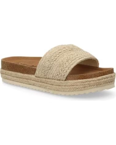 SPORT3PUNTO0 M203 BEIGE SANDALIAS PLANAS CON PLATAFORMA Y YUTE VARIOS COLORES