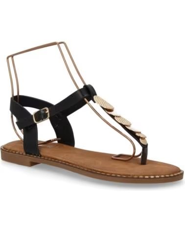 SPORT3PUNTO0 DD273 SANDALIAS PLANAS T-STRAP NEGRAS VARIOS COLORES