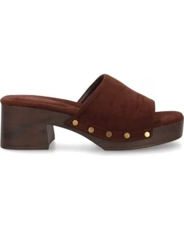 SPORT3PUNTO0 F280-32 BRAUNE CLOGS AUS WILDLEDER VARIOS COLORES