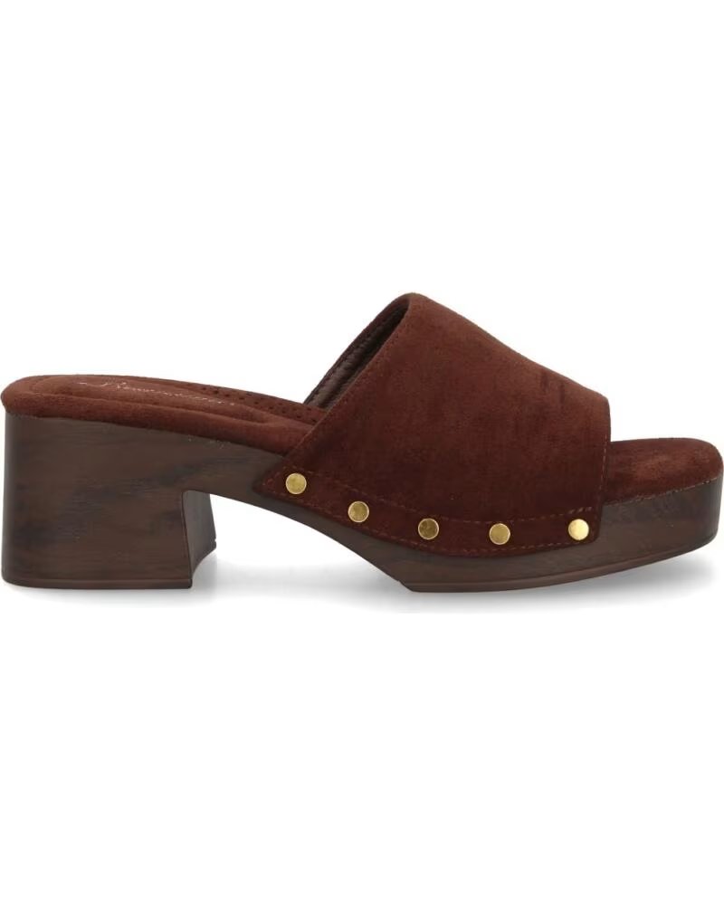 SPORT3PUNTO0 F280-32 BRAUNE CLOGS AUS WILDLEDER VARIOS COLORES