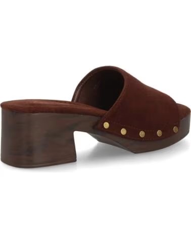 SPORT3PUNTO0 F280-32 BRAUNE CLOGS AUS WILDLEDER VARIOS COLORES