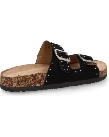 SPORT3PUNTO0 TF5057 SANDALIAS PLANAS NEGRAS CON HEBILLAS Y TACHUELAS VARIOS COLORES