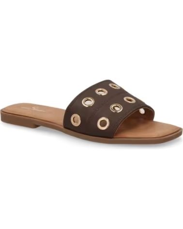 SPORT3PUNTO0 TF2529 MARRÓN SANDALIAS PLANAS CON OJETES VARIOS COLORES