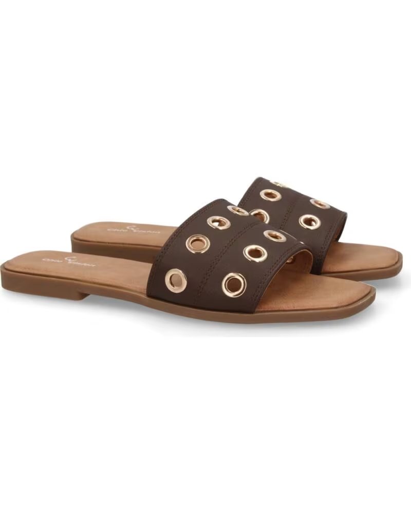 SPORT3PUNTO0 TF2529 MARRÓN SANDALIAS PLANAS CON OJETES VARIOS COLORES