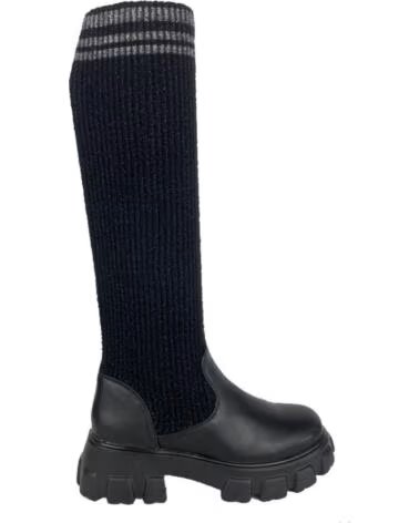 SPORT3PUNTO0 HQ1367 BOTAS ALTAS DE CAÑA ALTA ELÁSTICA DE PUNTO CON SUELA TRACK VARIOS COLORES