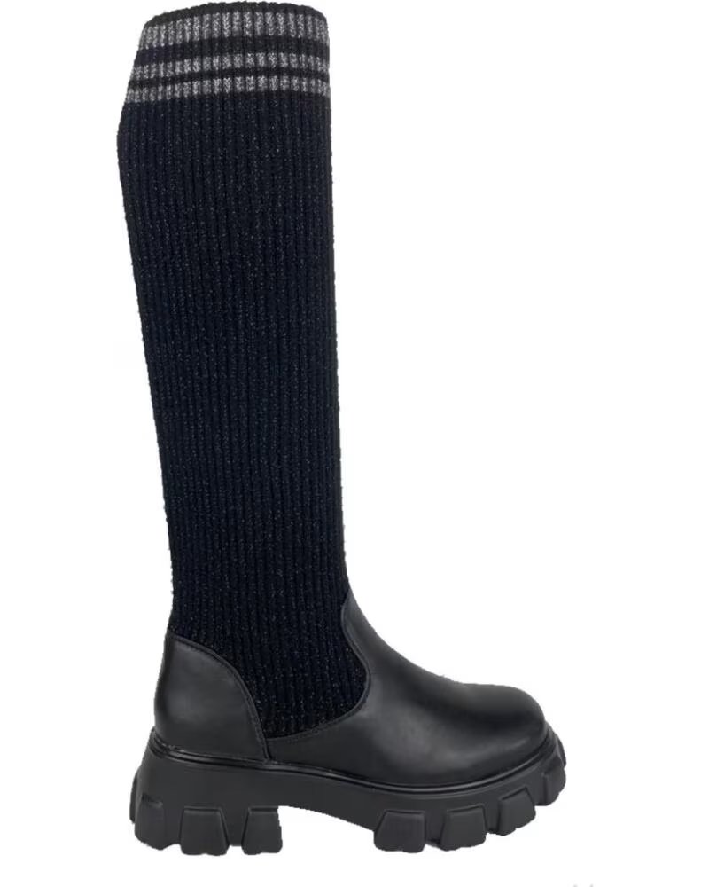 SPORT3PUNTO0 HQ1367 BOTAS ALTAS DE CAÑA ALTA ELÁSTICA DE PUNTO CON SUELA TRACK VARIOS COLORES