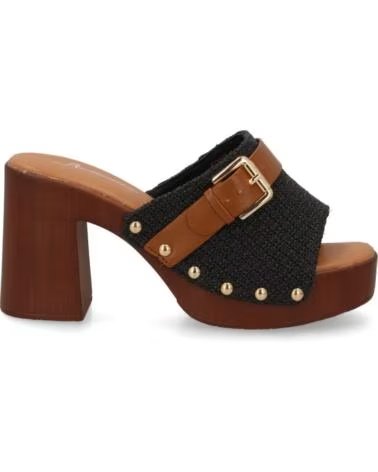 SPORT3PUNTO0 F260-11 SANDALIAS DE TACÓN ALTO CON PLATAFORMA Y TACHUELAS NEGRO VARIOS COLORES