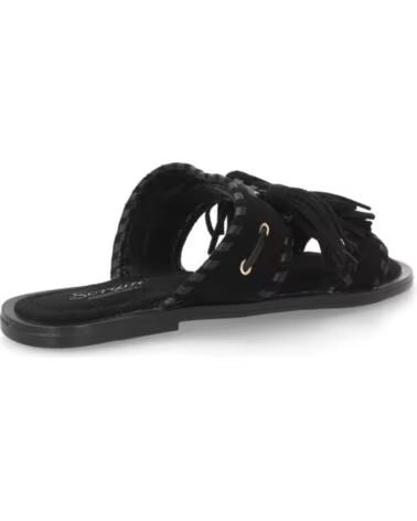 SPORT3PUNTO0 SANDALIAS PLANAS LL-2A030 NEGRO CON FLECOS Y BORLAS VARIOS COLORES