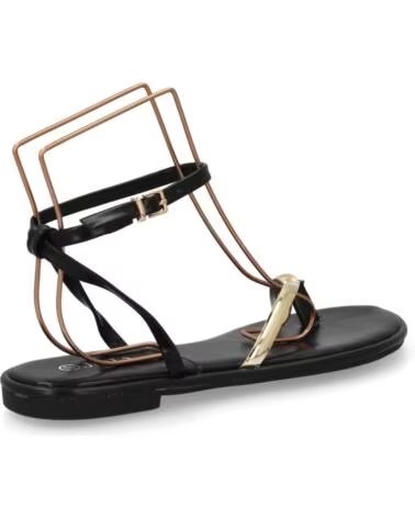 SPORT3PUNTO0 H8-1183 SANDALIAS PLANAS NEGRAS CON TIRA DE DEDOS VARIOS COLORES