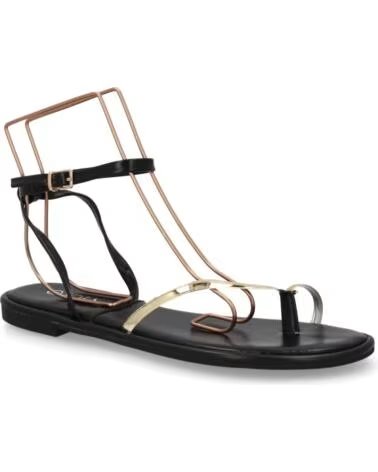 SPORT3PUNTO0 H8-1183 SANDALIAS PLANAS NEGRAS CON TIRA DE DEDOS VARIOS COLORES