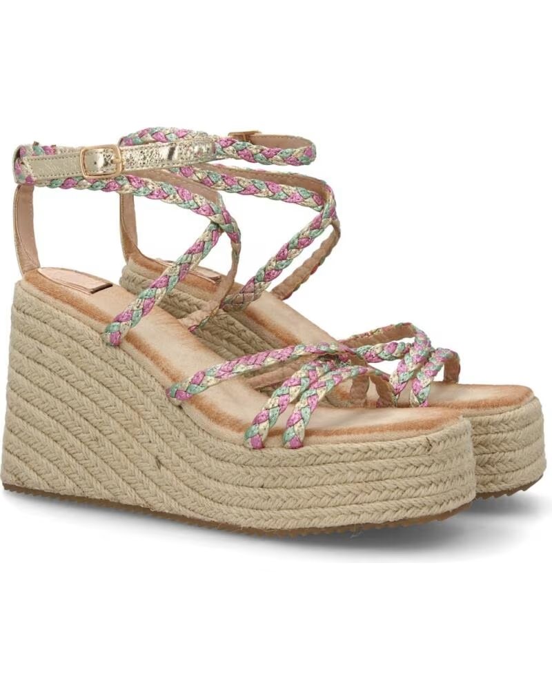 SPORT3PUNTO0 FZL-0024-MULTI SANDALIAS DE CUÑA TRENZADAS MULTICOLOR VARIOS COLORES