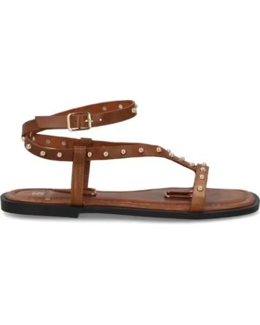 SANDALIAS PLANAS SPORT3PUNTO0 HG-5806 CAMEL CON TACHUELAS VARIOS COLORES