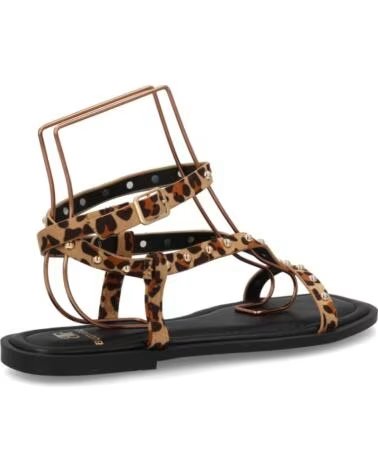 SPORT3PUNTO0 SANDALIAS PLANAS HG-5806 LEOPARDO TACHUELAS VARIOS COLORES