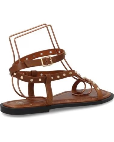 SANDALIAS PLANAS SPORT3PUNTO0 HG-5806 CAMEL CON TACHUELAS VARIOS COLORES