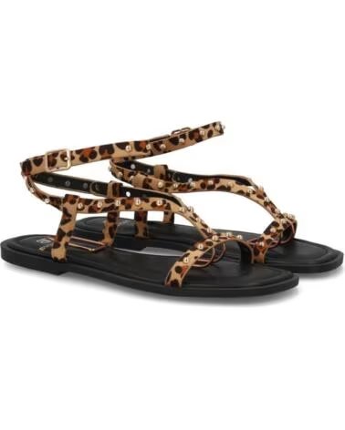 SPORT3PUNTO0 SANDALIAS PLANAS HG-5806 LEOPARDO TACHUELAS VARIOS COLORES