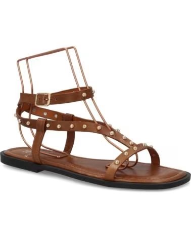 SANDALIAS PLANAS SPORT3PUNTO0 HG-5806 CAMEL CON TACHUELAS VARIOS COLORES
