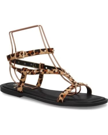 SPORT3PUNTO0 SANDALIAS PLANAS HG-5806 LEOPARDO TACHUELAS VARIOS COLORES