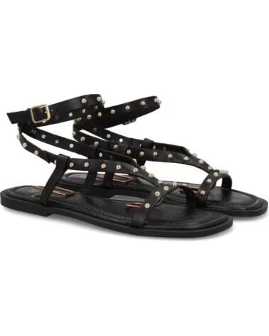 SPORT3PUNTO0 HG-5806 SANDALIAS PLANAS DE PIEL CON TACHUELAS VARIOS COLORES