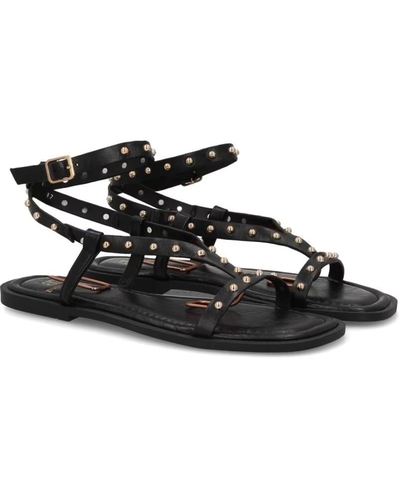 SPORT3PUNTO0 HG-5806 SANDALIAS PLANAS DE PIEL CON TACHUELAS VARIOS COLORES