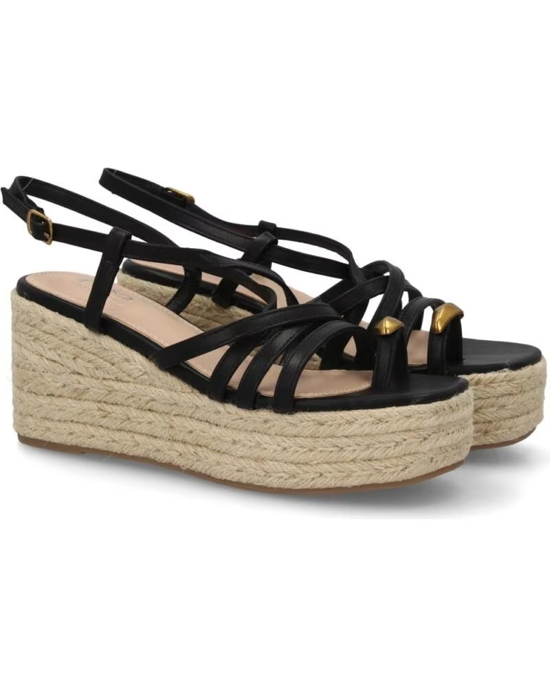 SPORT3PUNTO0 SANDALIA DE TACÓN CON CUÑA Y TIRAS HJN25-5S NEGRO VARIOS COLORES