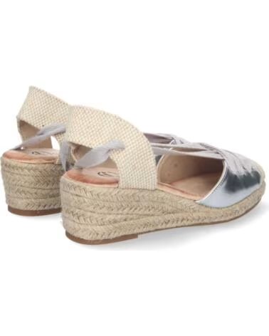 SPORT3PUNTO0 FZ22-26 SANDALIAS DE CUÑA PLATEADAS CON CORDONES VARIOS COLORES