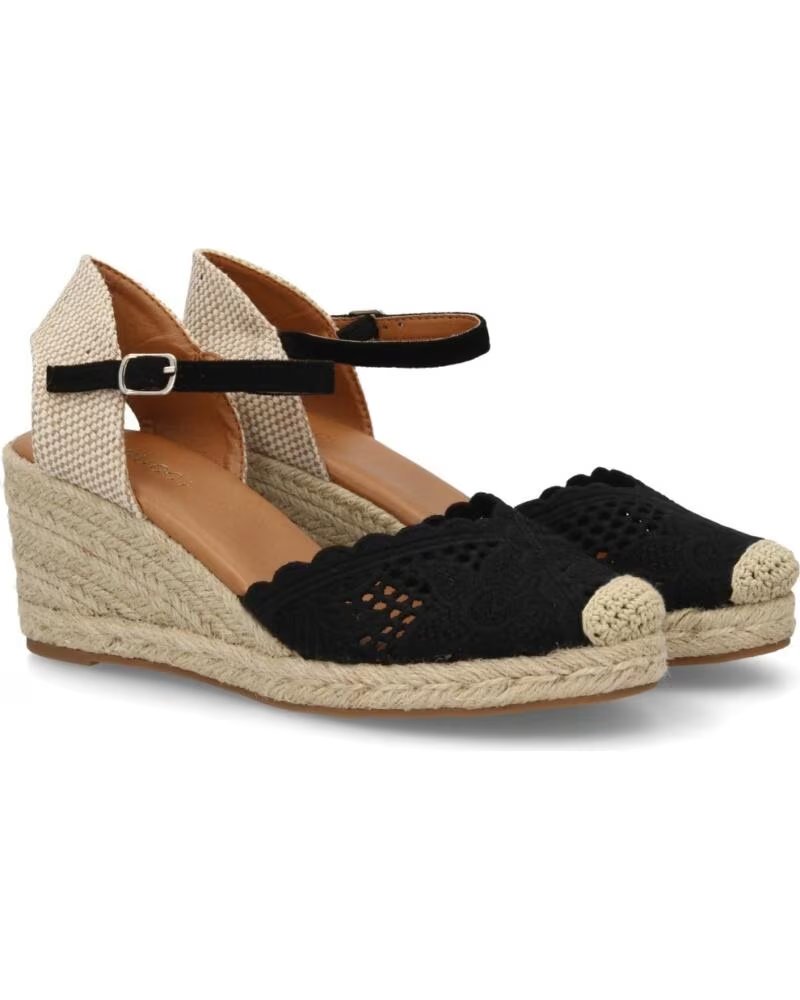 SPORT3PUNTO0 VR5-1522 SANDALIAS DE CUÑA ESPARTO NEGRO VARIOS COLORES