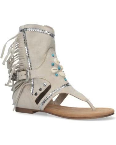 SPORT3PUNTO0 SANDALIAS BOTÍN JH-168 BEIGE CON FLECOS Y CONCHAS VARIOS COLORES