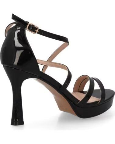 SPORT3PUNTO0 W18-185 SANDALIAS DE TACÓN ALTO CON PLATAFORMA Y TIRAS NEGRAS VARIOS COLORES
