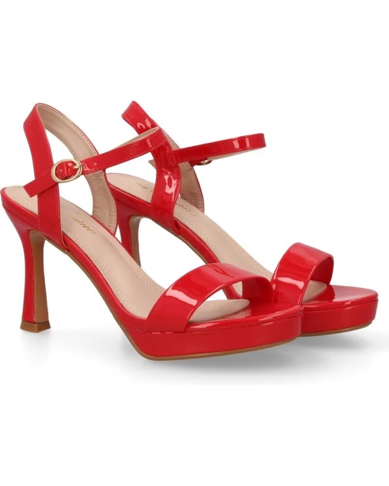 SPORT3PUNTO0 W18-178 SANDALIAS DE TACÓN ALTO EN CHAROL ROJO VARIOS COLORES
