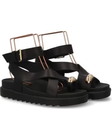 SANDALIAS PLANAS SPORT3PUNTO0 AG-421 EN COLOR NEGRO CON DETALLE METÁLICO VARIOS COLORES