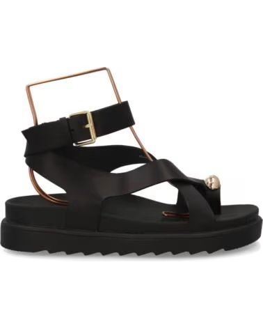 SANDALIAS PLANAS SPORT3PUNTO0 AG-421 EN COLOR NEGRO CON DETALLE METÁLICO VARIOS COLORES