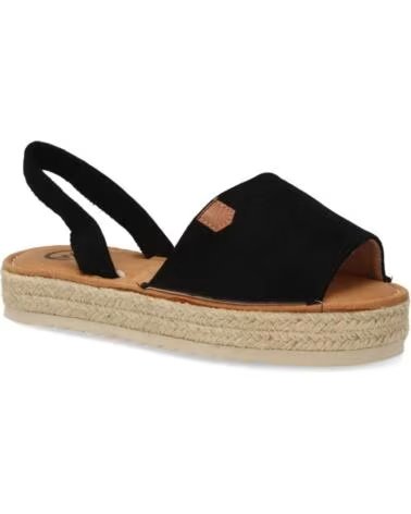 SPORT3PUNTO0 MT-113 SANDALIAS NEGRAS CON PLATAFORMA Y YUTE VARIOS COLORES