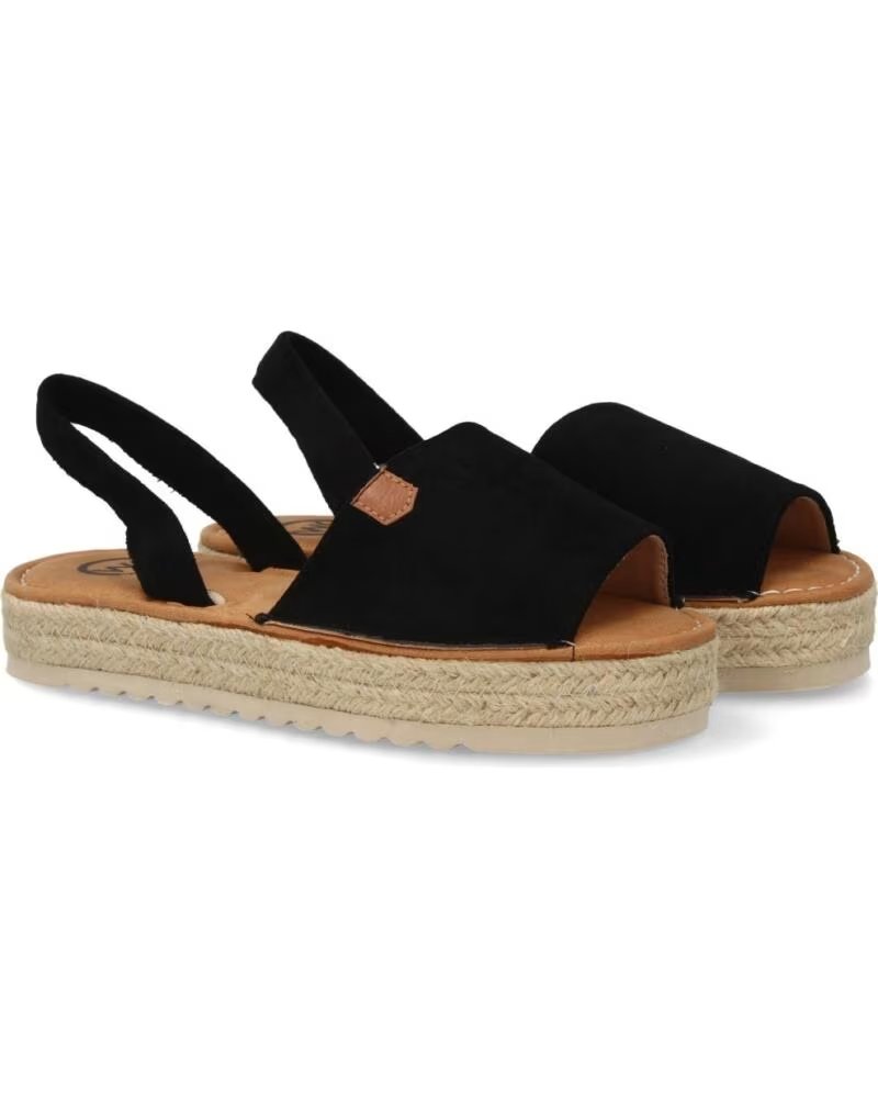 SPORT3PUNTO0 MT-113 SANDALIAS NEGRAS CON PLATAFORMA Y YUTE VARIOS COLORES