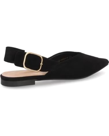 SPORT3PUNTO0 GZ-1A001 ZAPATOS PLANOS SLINGBACK NEGROS DE ANTE CON HEBILLA VARIOS COLORES