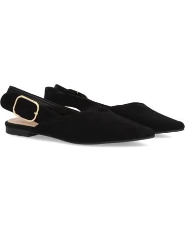 SPORT3PUNTO0 GZ-1A001 ZAPATOS PLANOS SLINGBACK NEGROS DE ANTE CON HEBILLA VARIOS COLORES