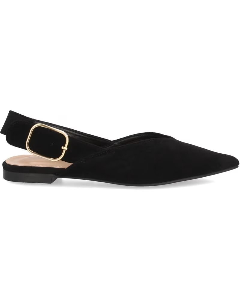 SPORT3PUNTO0 GZ-1A001 ZAPATOS PLANOS SLINGBACK NEGROS DE ANTE CON HEBILLA VARIOS COLORES