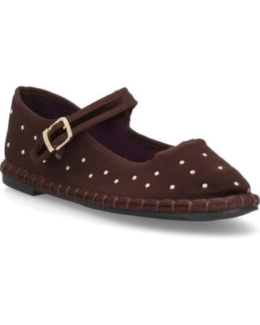 SPORT3PUNTO0 FB-5678-CAFE BAILARINAS MARRONES DE TERCIOPELO CON TACHUELAS VARIOS COLORES