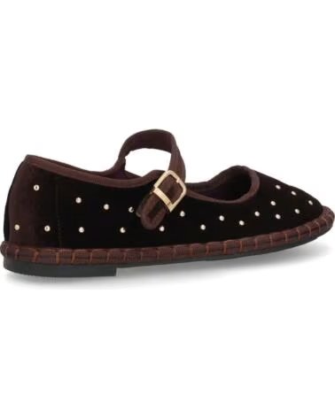 SPORT3PUNTO0 FB-5678-CAFE BAILARINAS MARRONES DE TERCIOPELO CON TACHUELAS VARIOS COLORES
