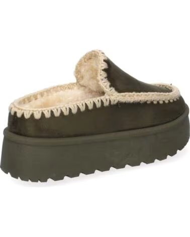 SPORT3PUNTO0 VRA-1193 PLATEAU-CLOGS AUS GRÜNEM WILDLEDER VARIOS COLORES