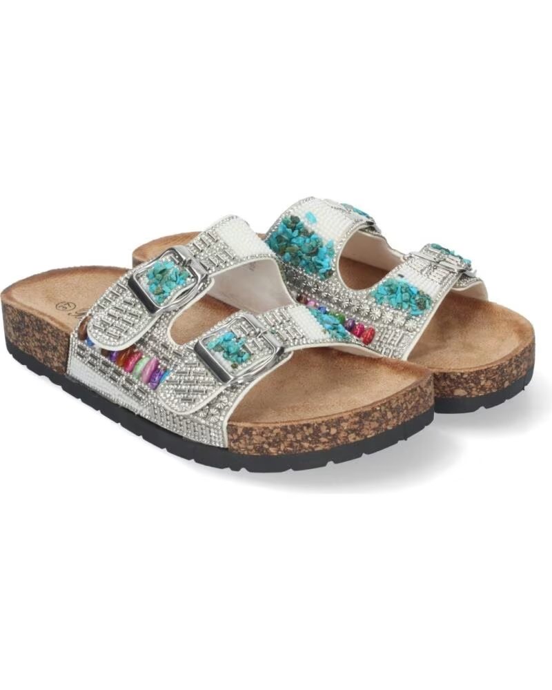 SPORT3PUNTO0 XG-2P202-PLATA FLAT SANDALS WOMEN VARIOS COLORES
