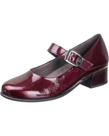 PITILLOS Mercedes charol para mujer 11631 Autoadherente BURDEOS