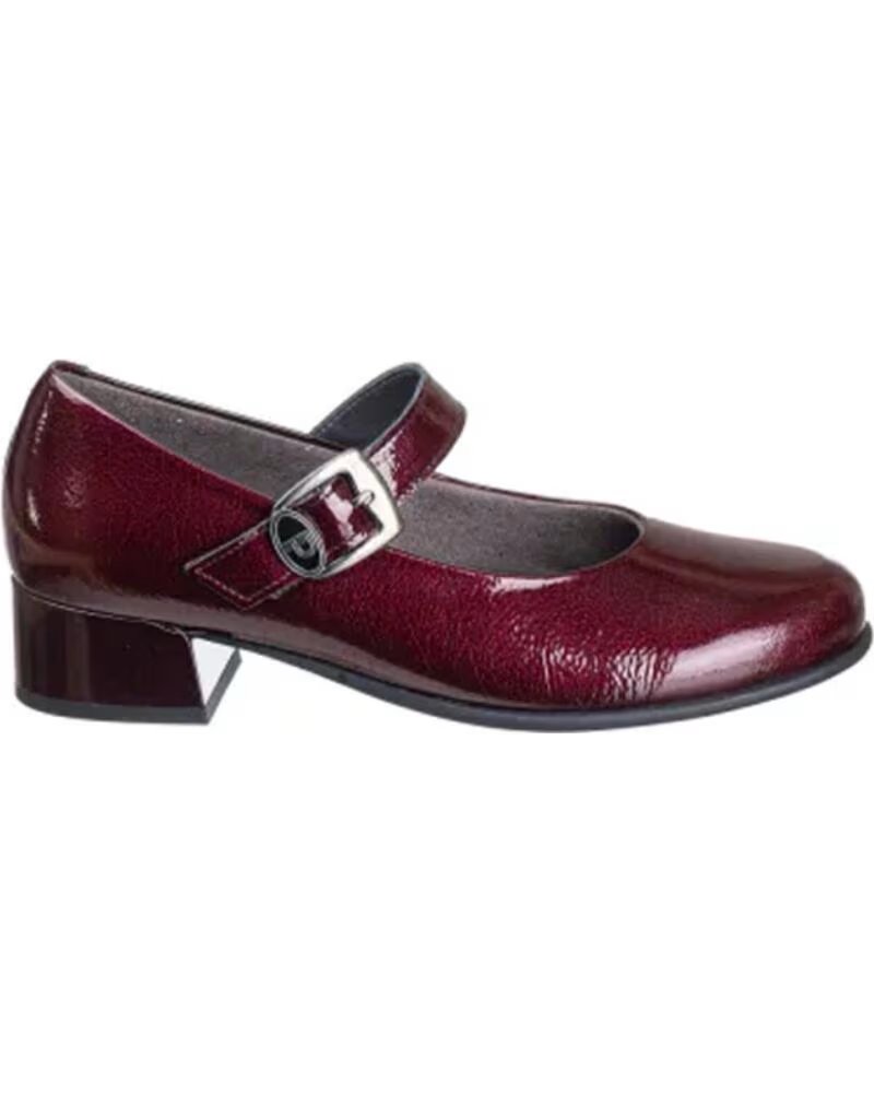 PITILLOS Mercedes charol para mujer 11631 Autoadherente BURDEOS