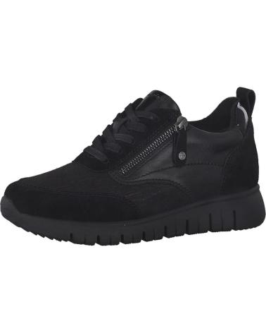 Deportivas TAMARIS  de Mujer 83705 PIEL-LICRA NEGRA  NEGRO